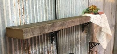 Wood Beam - Floating Shelf, Solid Pine 2x6 Wood Fireplace Mantel, Wall Mount Rustic Beam D by The Old Grainery (backsplash...