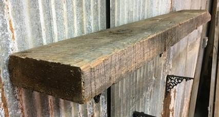 Wood Beam - Floating Shelf, Solid Pine 2x6 Wood Fireplace Mantel, Wall Mount Rustic Beam C by The Old Grainery (backsplash...