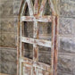 Blue Arched French Country Distressed Window Frame, Architectural Decor,