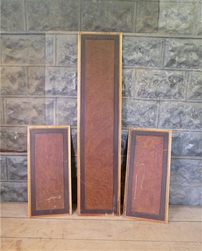 Door Panels - 3 Wooden Door Panels, Cupboard Furniture Architectural Salvage, Art Craft I, by The Old Grainery (art, Brown...