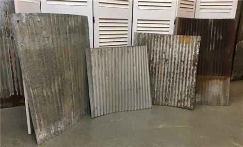 Tin - 4 Galvanized Tin Sheets, Roof Ceiling Sink Backsplash, Architectural Salvage A15 by The Old Grainery (backsplash, ba...