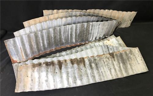 Ceiling Tin - 8 Galvanized Tin Sheets, Roof Ceiling Sink Backsplash, Architectural Salvage A11 by The Old Grainery (backsp...