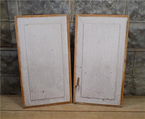 Door Panels - 2 Wooden Door Panels, Cupboard Furniture Architectural Salvage, Art Craft U, by The Old Grainery (art, Brown...