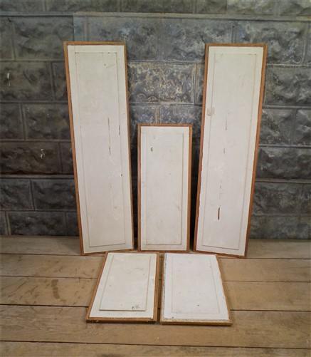 Door Panels - 5 Wooden Door Panels, Cupboard Furniture Architectural Salvage, Art Craft Z, by The Old Grainery (art, Brown...