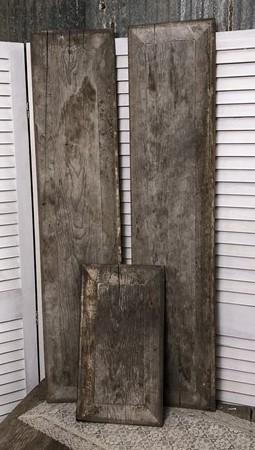 Wooden Door panels - 3 Wooden Door Panels, Cupboard Furniture Architectural Salvage, Art Craft A23 by The Old Grainery (ar...
