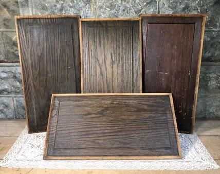 Wooden Door panels - 4 Wooden Door Panels, Cupboard Furniture Architectural Salvage, Art Craft A29 by The Old Grainery (ar...