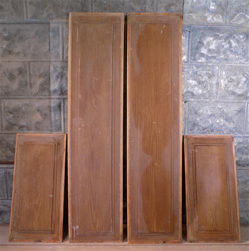 Wood panel - 4 Wooden Door Panels, Cupboard Furniture Architectural Salvage, Art Craft A15, by The Old Grainery (Brown, Cr...
