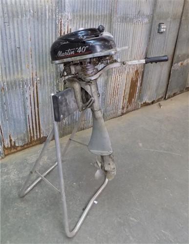 Boat Motor - 1948 Martin 40 Outboard Boat Motor, Classic 4.5 Hp Boat Motor, Serial B32025, by The Old Grainery (1948, 40,...