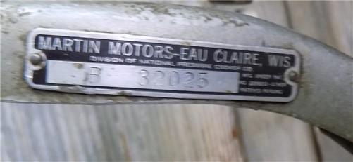 1948 Martin 40 Outboard Boat Motor, Classic 4.5 Hp Boat Motor, Serial B32025,