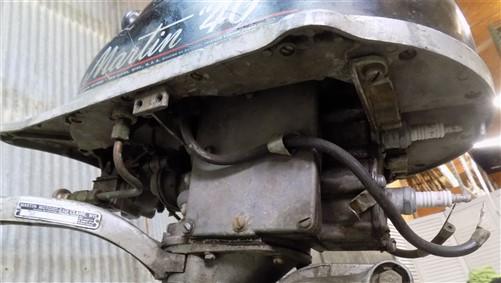 1948 Martin 40 Outboard Boat Motor, Classic 4.5 Hp Boat Motor, Serial B32025,