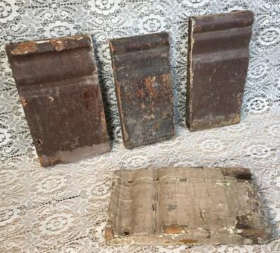 Plinth Block - 4 Plinth Blocks, Door Trim Molding, Architectural Salvage, Antique Wood Trim B14 by The Old Grainery (accen...