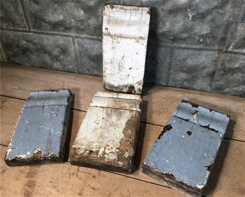 Plinth Block - 4 Plinth Blocks, Door Trim Molding, Architectural Salvage, Antique Wood Trim B15 by The Old Grainery (accen...