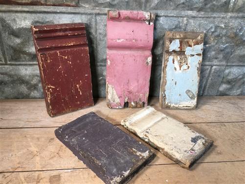 Plinth Block - 5 Plinth Blocks, Door Trim Molding, Architectural Salvage, Antique Wood Trim B16 by The Old Grainery (antiq...