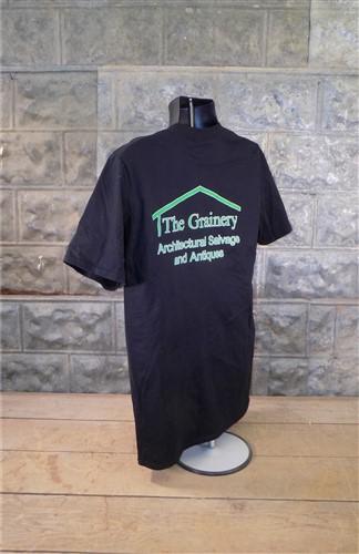 T Shirt - The Grainery Tshirt, Black Size L Mens Cut Shirt, Short Sleeved Tee Shirt, by The Old Grainery (Advertising, Cot...
