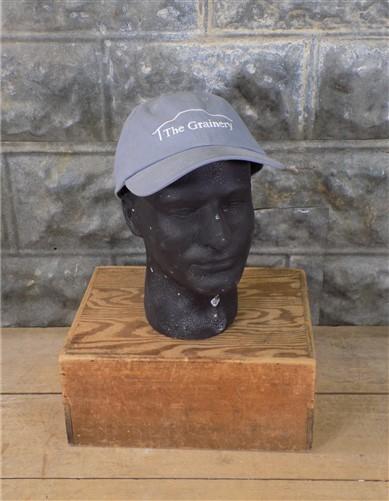 Ball Cap - The Grainery Gray 100% Cotton Hat, One Size Fits All Adjustable Billed Cap, by The Old Grainery (Adjustable, Ba...
