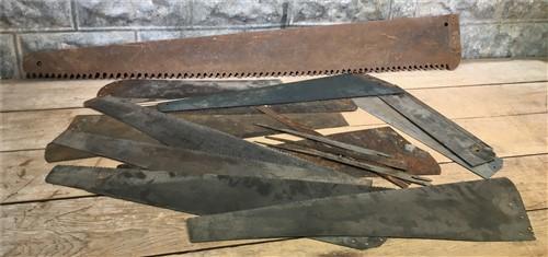Saw blades - 16 Hand Saw Blades for Folk Art Painting One Man Cross Cut Rustic Vintage A8, by The Old Grainery (blades, co...