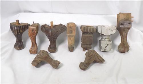Woot Feet - Lot Wood Feet, Architectural Salvage Fretwork Furniture House Trim Vintage by The Old Grainery (9, Any Room, A...