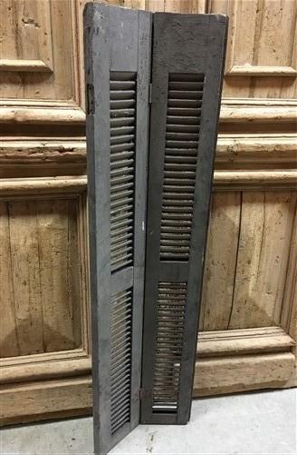 Shutter - Wood Shutters Lot Victorian Window Louver Plantation Door Mission Vintage A87, by The Old Grainery (Brown, decor...