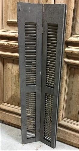 Shutter - Wood Shutters Lot Victorian Window Louver Plantation Door Mission Vintage A87, by The Old Grainery (Brown, decor...
