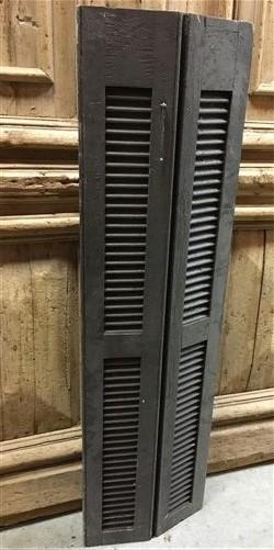 Shutter - Wood Shutters Lot Victorian Window Louver Plantation Door Mission Vintage A87, by The Old Grainery (Brown, decor...