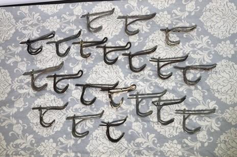 Wire hooks - Wire Hooks Hangers Coat Rack Hook Hat Towel Clothing Metal Rustic Entryway D, by The Old Grainery (bathroom,...
