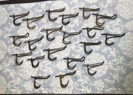 Wire hooks - Wire Hooks Hangers Coat Rack Hook Hat Towel Clothing Metal Rustic Entryway E, by The Old Grainery (bathroom,...