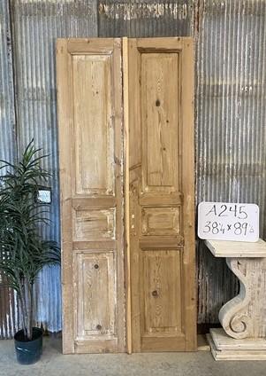 Antique French Double Doors (38x89.5) Raised Panel Doors, European Doors A245