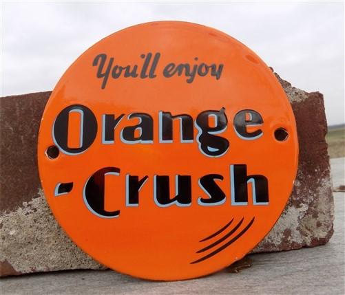 Signs - Orange Crush Sign, Soda Pop Metal Porcelain Advertising Sign, Soft Drink Sign by The Old Grainery (advertising, ad...