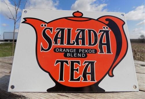 Signs - Salada Tea Sign, Orange Pekoe Metal Porcelain Sign, Advertising Sign, Tea Sign by The Old Grainery (advertising, a...