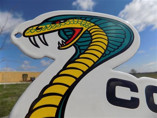 Signs - Cobra Jet Sign, Metal Porcelain Sign, Advertising Sign, Ford Mustang Sign by The Old Grainery (advertising, advert...