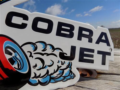 Signs - Cobra Jet Sign, Metal Porcelain Sign, Advertising Sign, Ford Mustang Sign by The Old Grainery (advertising, advert...
