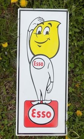 Signs - Esso Oil Drop Boy Motor Oil Sign, Tin Advertising Sign, Gasoline & Oil Sign by The Old Grainery (advertising, adve...