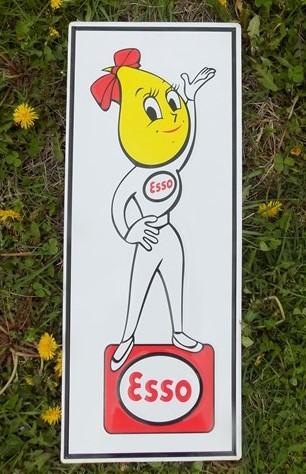 Signs - Esso Oil Drop Girl Motor Oil Sign, Tin Advertising Sign, Gasoline & Oil Sign by The Old Grainery (advertising, adv...