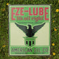 Eze Oil Lube Sign, Tin Advertising Sign, American Oil Sign, Gasoline & Oil Sign