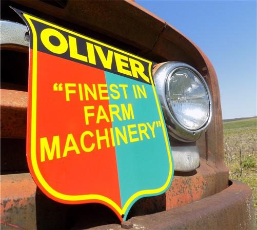 Oliver Farm Machinery Sign, Metal Porcelain Advertising Sign, Machinery Sign