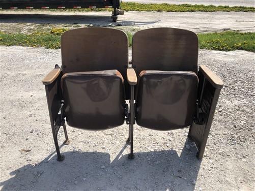 Theater Seats - 2 Padded Folding Theater Seats, Auditorium Theatre Seat, Entryway Bench B29 by The Old Grainery (art deco,...
