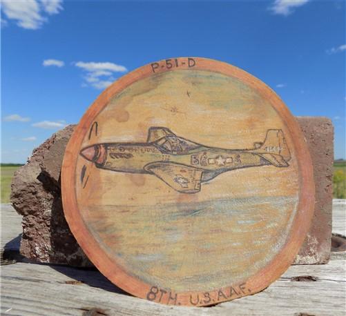 Military - 8th Army Air Force Leather Patch Art, Bomber P-51-D Mustang, WWII US Military, D by The Old Grainery (8th army,...