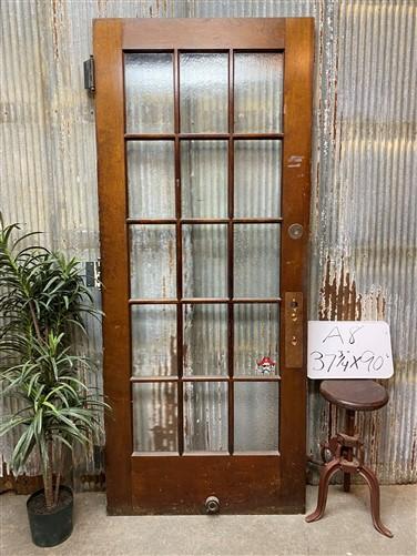 15 Pane Glass Door (37.75x90), Vintage American Door, Architectural Salvage, A8