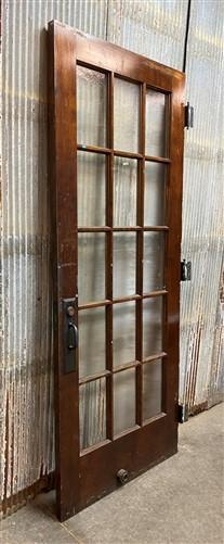 15 Pane Glass Door (37.75x89), Vintage American Door, Architectural Salvage, A9