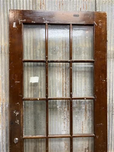 15 Pane Glass Door (38x90), Vintage American Door, Architectural Salvage, A10
