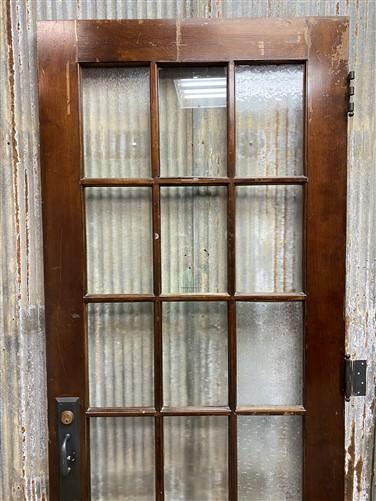 15 Pane Glass Door (38x89), Vintage American Door, Architectural Salvage, A21