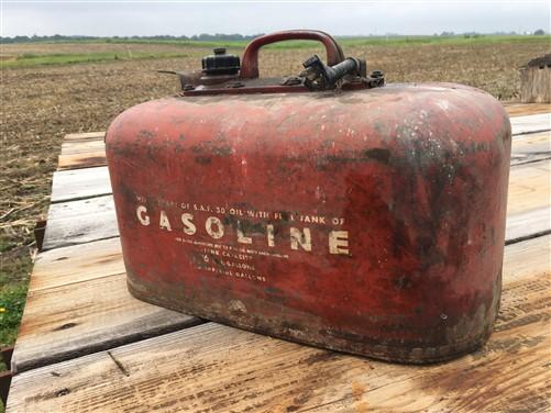 Gas tank - 6 Gallon Gasoline Gas Fuel Tank, Metal Can Outboard Boat Motor Fuel Vintage X, by The Old Grainery (6 gallon, b...