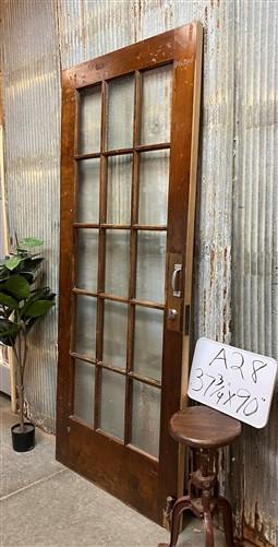 15 Pane Glass Door (37.75X90), Vintage American Door, Architectural Salvage, A28