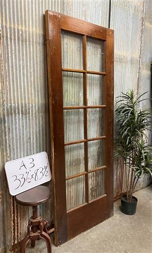 10 Pane Glass Door (33.5X83.5), Vintage American Door, Architectural Salvage, A3