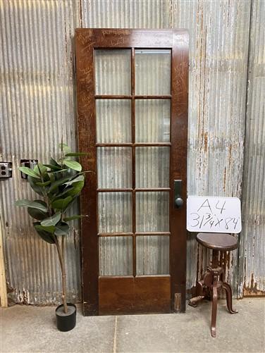 10 Pane Glass Door (31.75x84), Vintage American Door, Architectural Salvage, A4