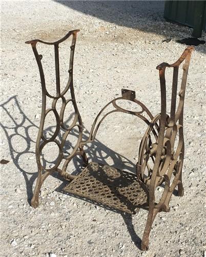 Treadle base - Treadle Sewing Machine, Cast Iron Base, Industrial Age, Singer Steampunk PK, by The Old Grainery (base, ind...