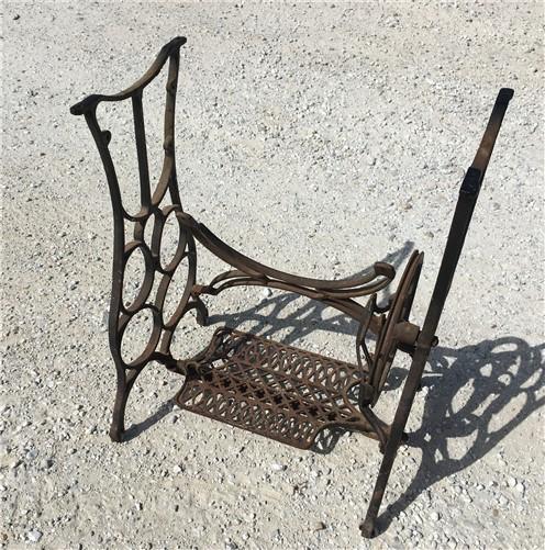 Treadle base - Treadle Sewing Machine, Cast Iron Base, Industrial Age, Singer Steampunk PL, by The Old Grainery (base, cas...