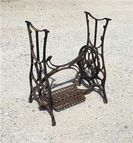 Treadle base - Treadle Sewing Machine, Cast Iron Base, Industrial Age, Singer Steampunk PL, by The Old Grainery (base, cas...