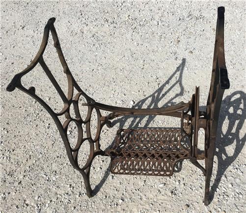 Treadle base - Treadle Sewing Machine, Cast Iron Base, Industrial Age, Singer Steampunk PL, by The Old Grainery (base, cas...