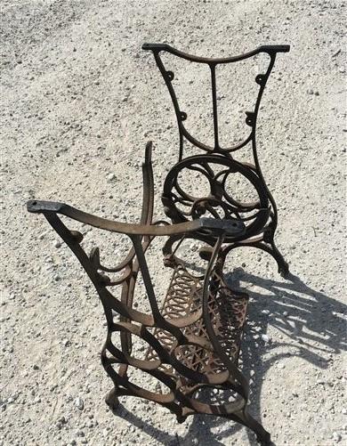 Treadle base - Treadle Sewing Machine, Cast Iron Base, Industrial Age, Singer Steampunk PL, by The Old Grainery (base, cas...